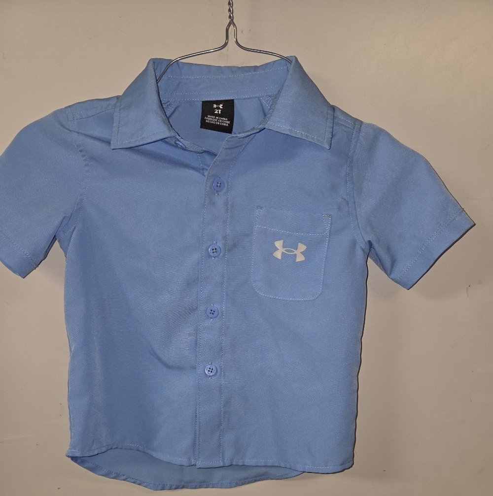 Under Armour Kids Light Blue Button Down Shirt